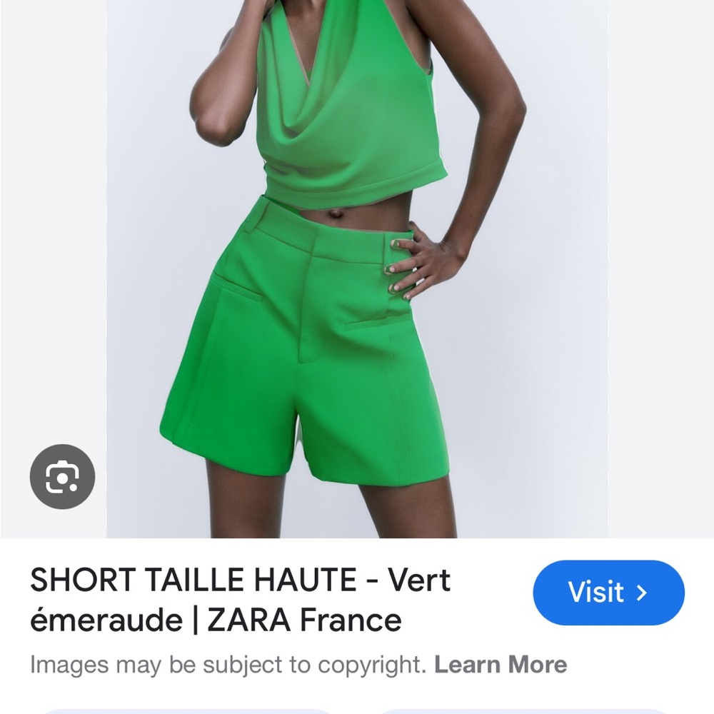 Zara - green dress shorts